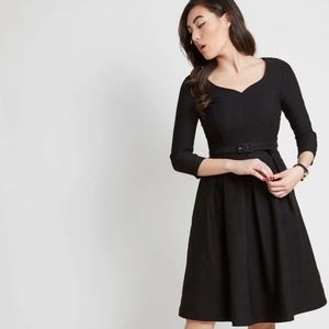Modcloth Black Asymmetrical Dress